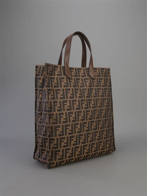 fendi zucca shopper tote